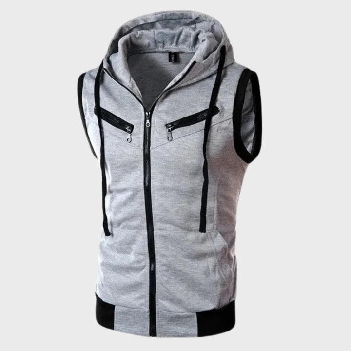 Sleeveless Hooded Vest for Men