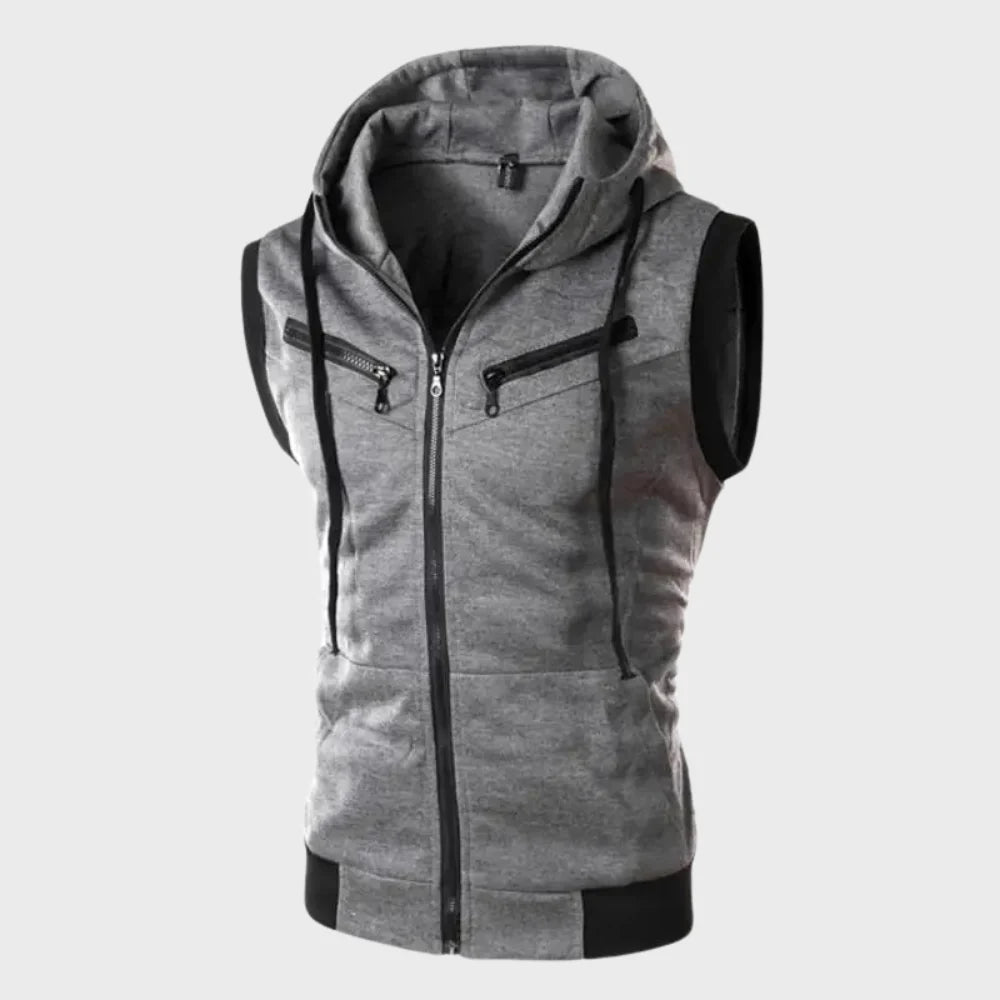 Sleeveless Hooded Vest for Men