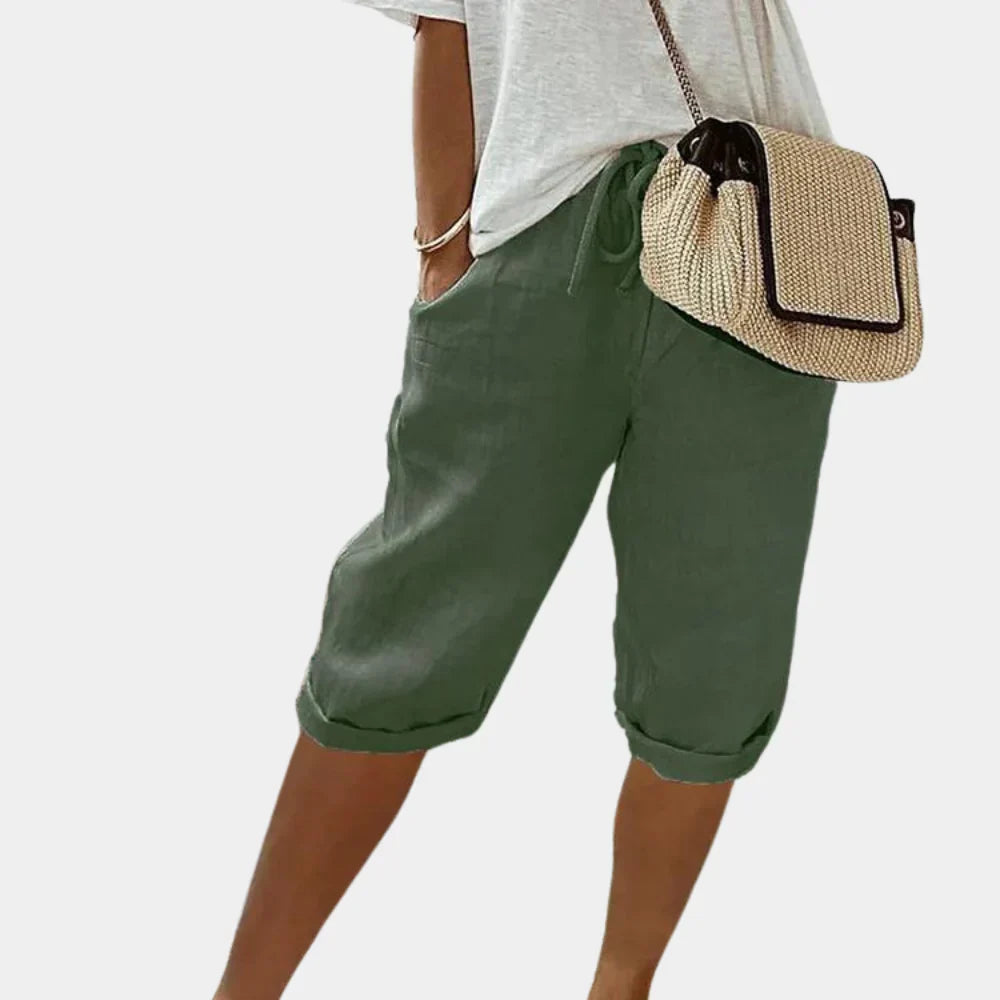 Comfortable Linen-Blend Women's Shorts