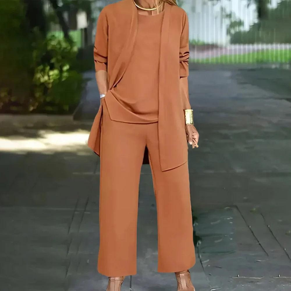 Elegant Three-Piece Pantsuit for Women