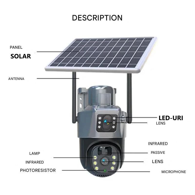 DualGuard 4K Wireless Security Camera with Solar Panel