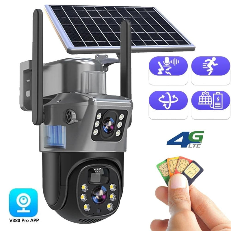 DualGuard 4K Wireless Security Camera with Solar Panel