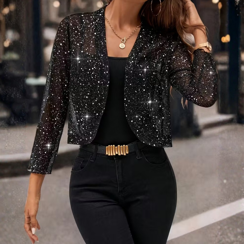 Women’s Glitter Sequin Cardigan Jacket