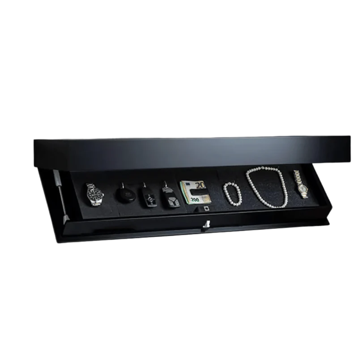 Solid Wood Wall Shelf with Hidden Compartment | Minimalist Design