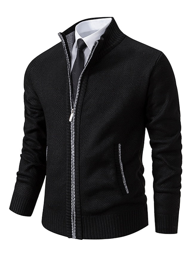 Men's Zip-Up Cardigan | Warm and Comfortable, Regular Fit