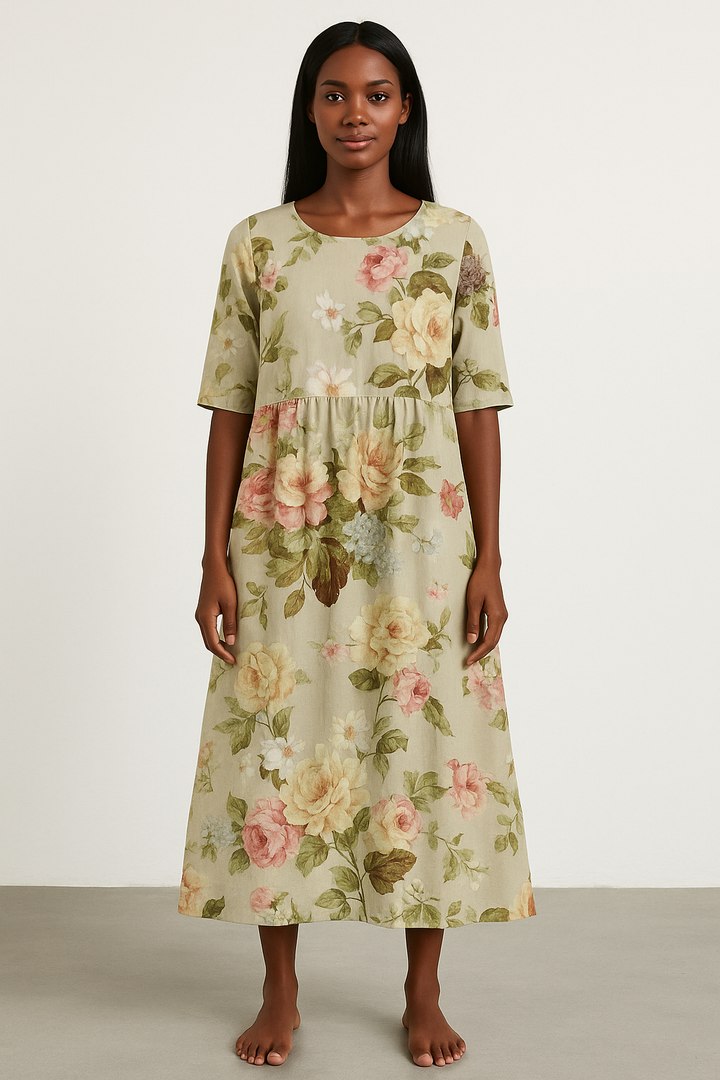 Women's Khaki Midi Dress