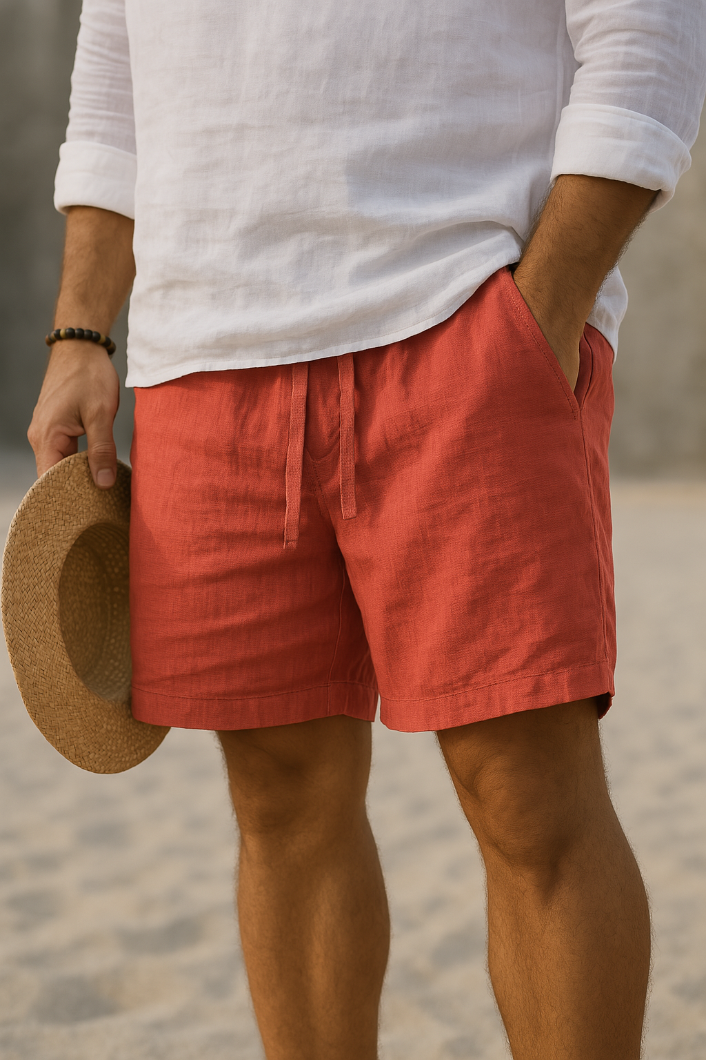 Lorenzo men's cotton-linen shorts – light and breathable