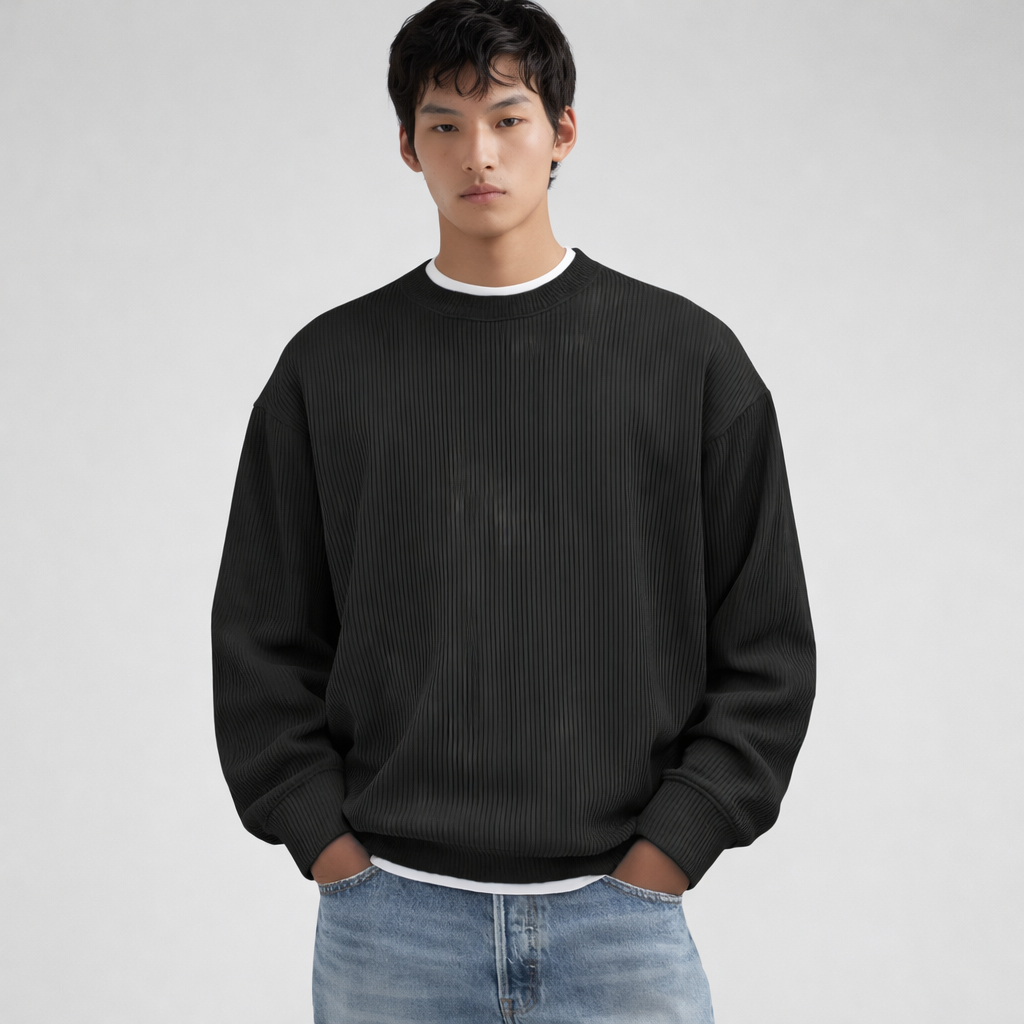 Men’s Turtleneck Sweater  Elegant Plain Colour Knit