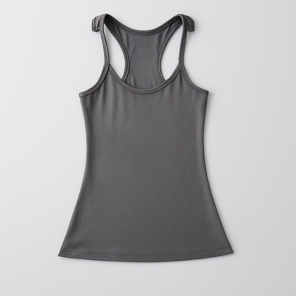 Women Invisible Strap Ribbed Tank Top
