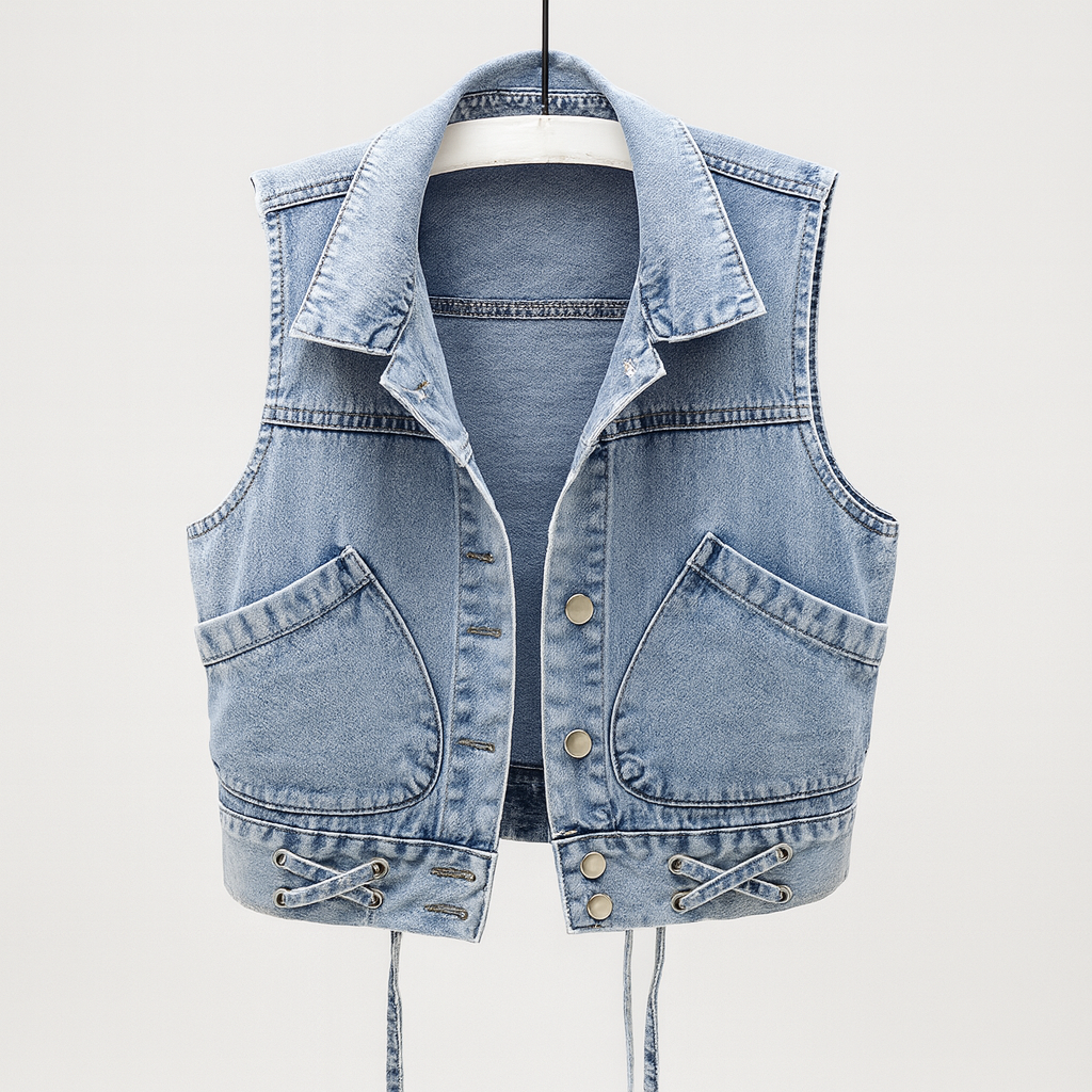 Sleeveless Women’s Lightweight Denim Vest
