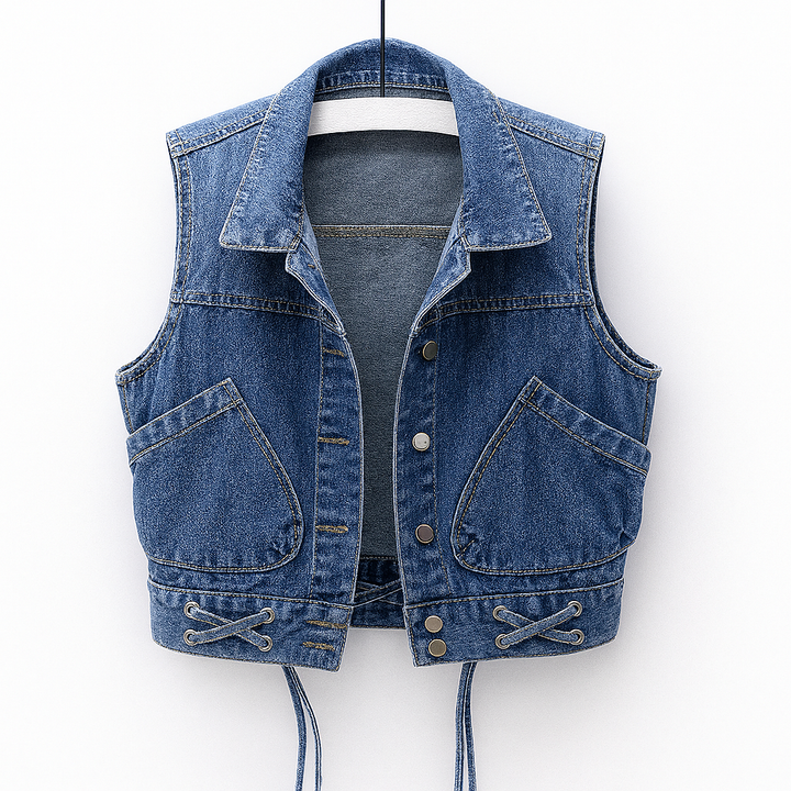 Sleeveless Women’s Lightweight Denim Vest