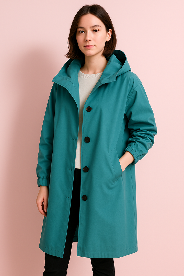 Long Women's Hooded Trench Coat – Ranya