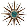 Handmade mid-century style wall clock | Retro wall decor, quiet & battery-operated