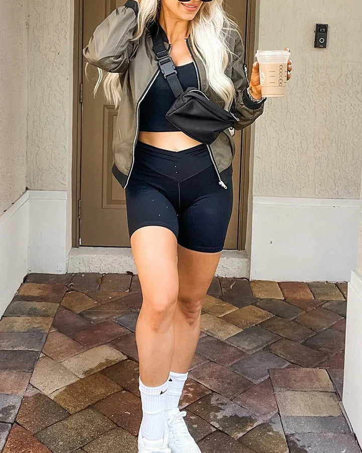 Classic Bomber Jacket for Women