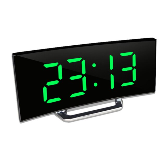 Digital Alarm Clock | Curved LED Mirror Display | Automatic Brightness Adjustment