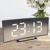 Digital Alarm Clock | Curved LED Mirror Display | Automatic Brightness Adjustment