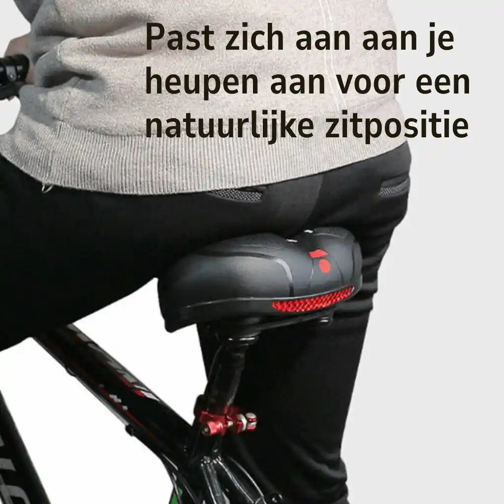 Ergonomic comfort bicycle seat with cut-out – with 2-inch thick foam and waterproof PU leather