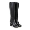 Women's Heeled Knee-High Boots with Zipper