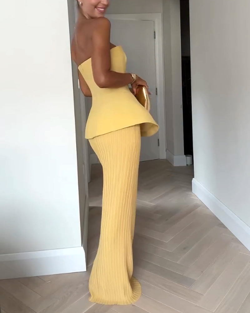 Women's Strapless Maxi Dress