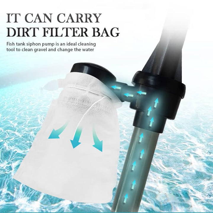Electric Aquarium Gravel Cleaner - Battery-Powered Suction Pump for Water Changes