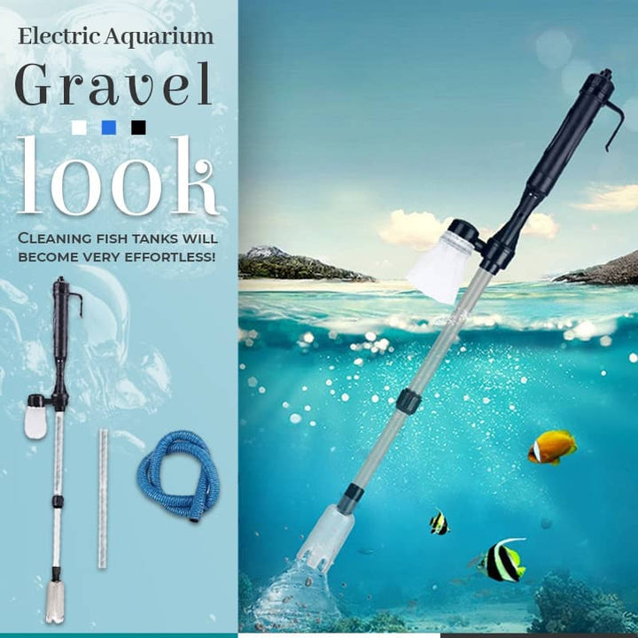 Electric Aquarium Gravel Cleaner - Battery-Powered Suction Pump for Water Changes