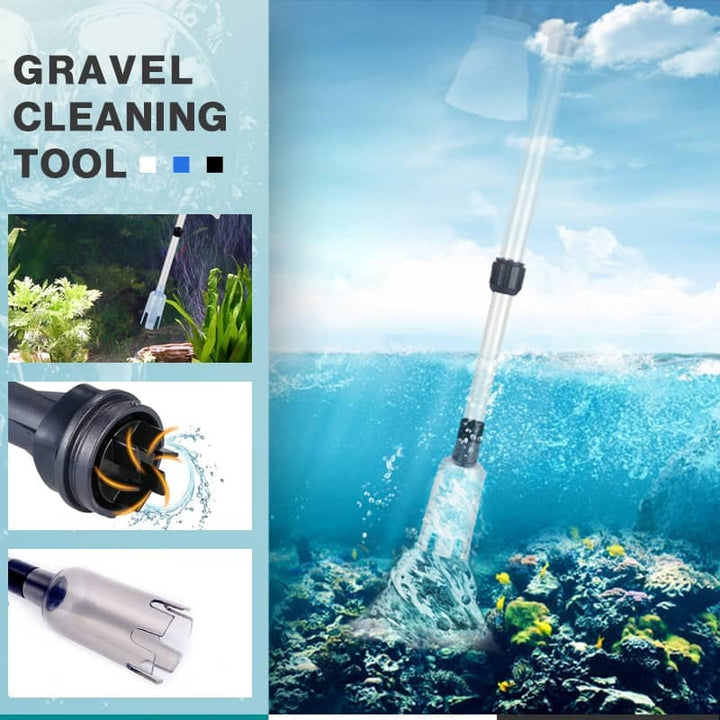 Electric Aquarium Gravel Cleaner - Battery-Powered Suction Pump for Water Changes