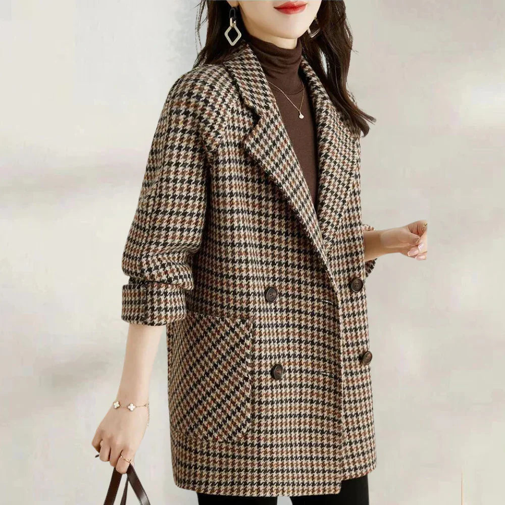 Women’s Coat with Classic Double-Breasted Design