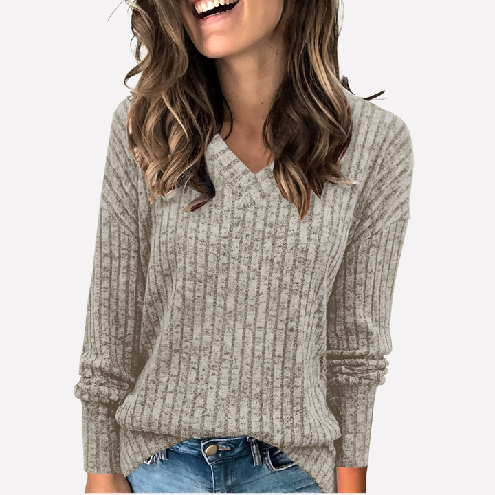 Women’s V-Neck Long Sleeve Top