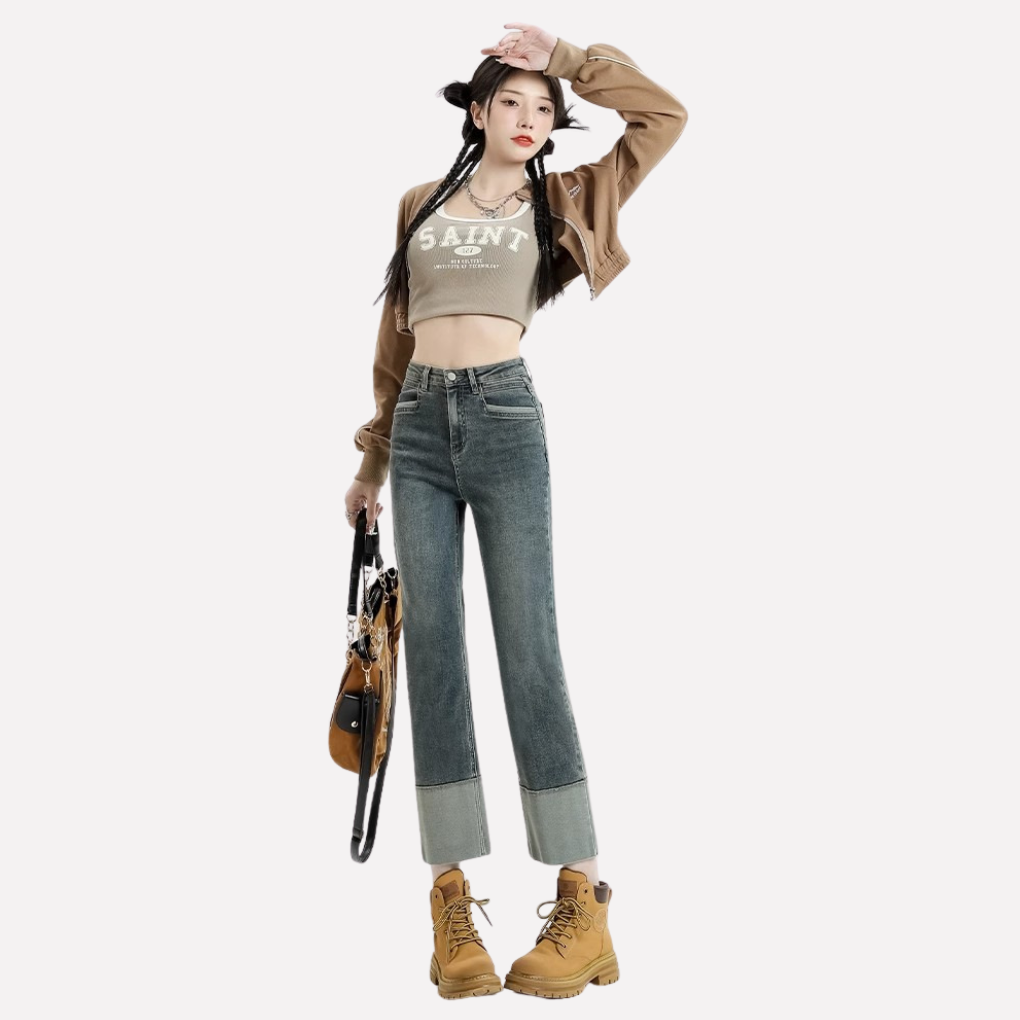 Women’s High-Waisted Wide Leg Jeans
