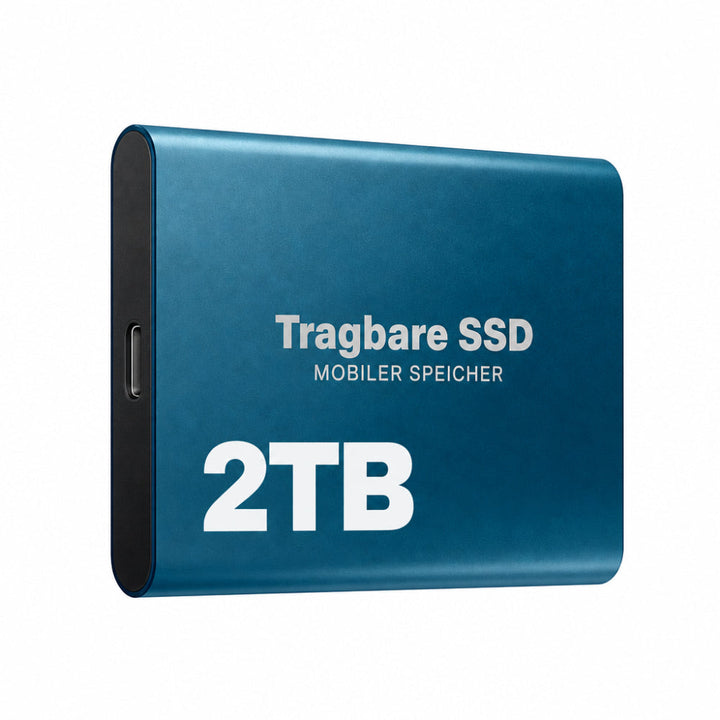 2 TB external SSD with USB-C and high speed