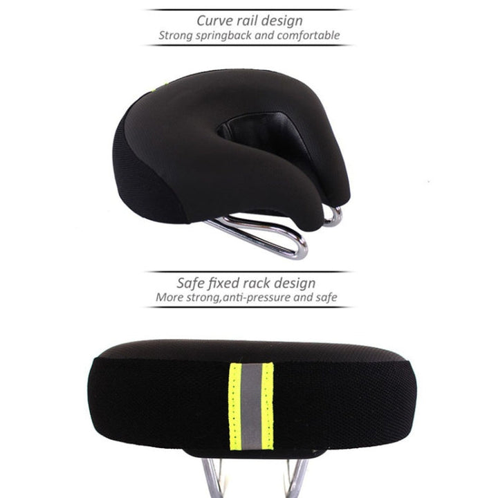 Noseless mountain bike saddle | Ergonomically padded seat cushion | Pressure relief
