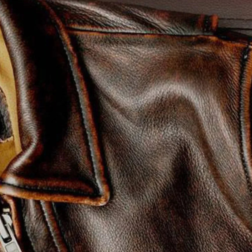 premium retro leather jacket
