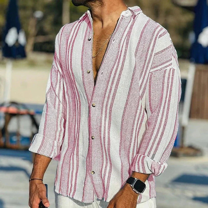 Men’s Long-Sleeve Striped Shirt