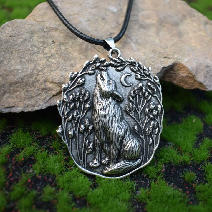 Moon Wolf Pendant Spirit Animal Pendant