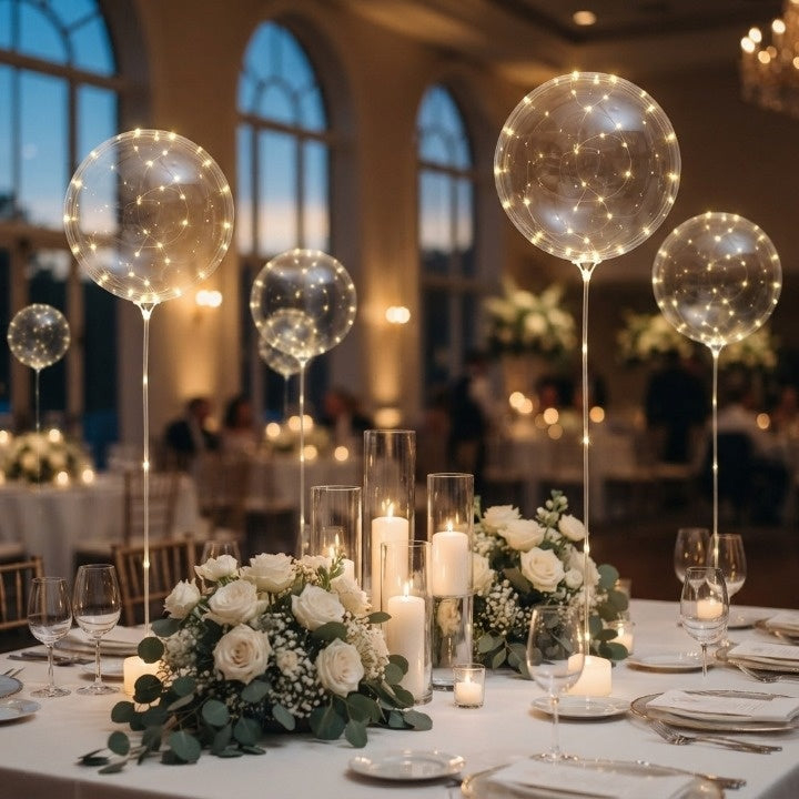 LED balloon set (pack of 10) – warm light, no mains connection required, for any occasion