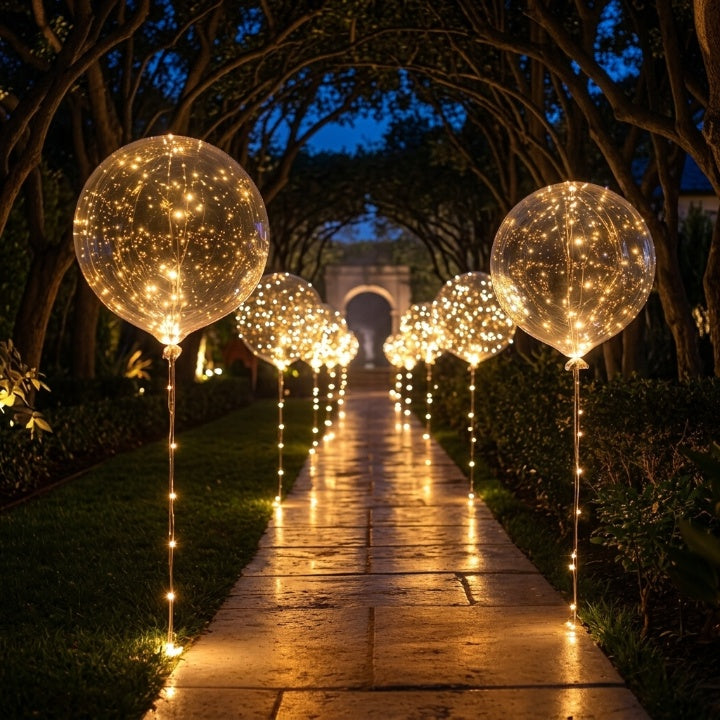 Light-up balloons – party decor with a warm glow | Set of 10