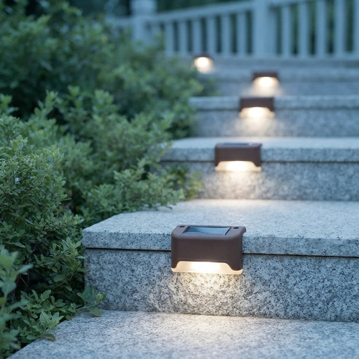 Solar Step Lights, Set of 8 – Self-Charging, Automatic On/Off