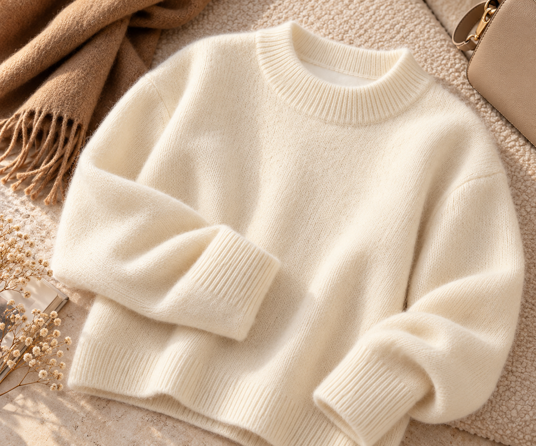 Elegant Women's Cashmere Polo Neck Sweater