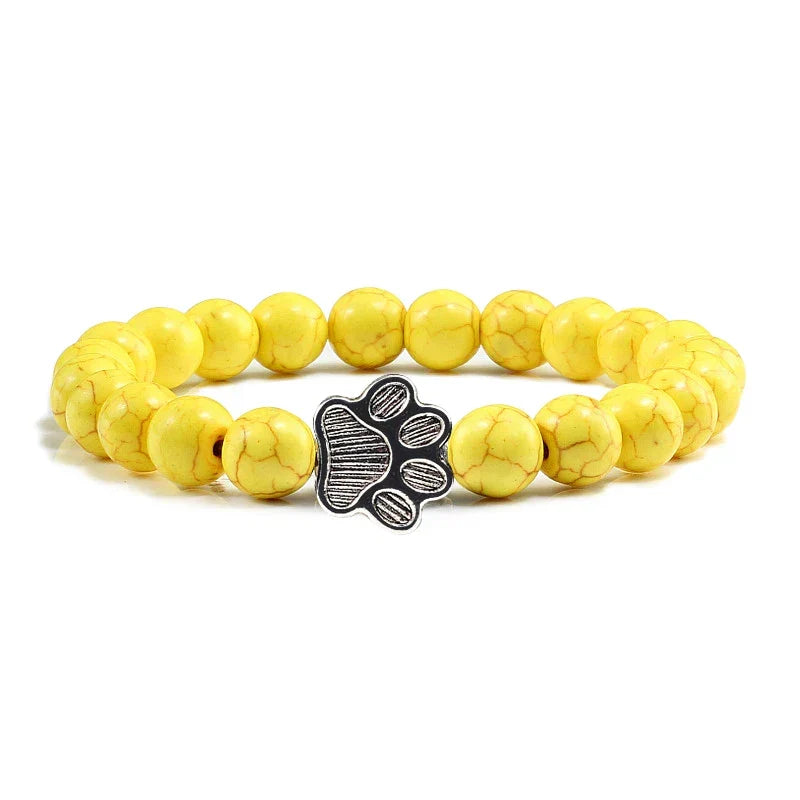 Knotted Paw Bracelet – Natural Stone Design