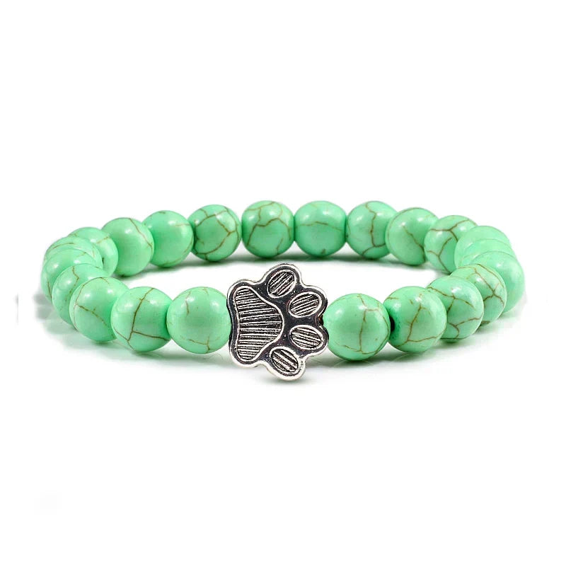 Knotted Paw Bracelet – Natural Stone Design
