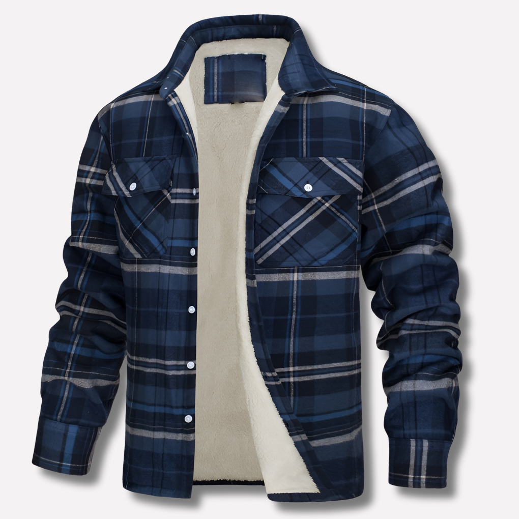Cotton Checked Flannel Lumberjack Shirt