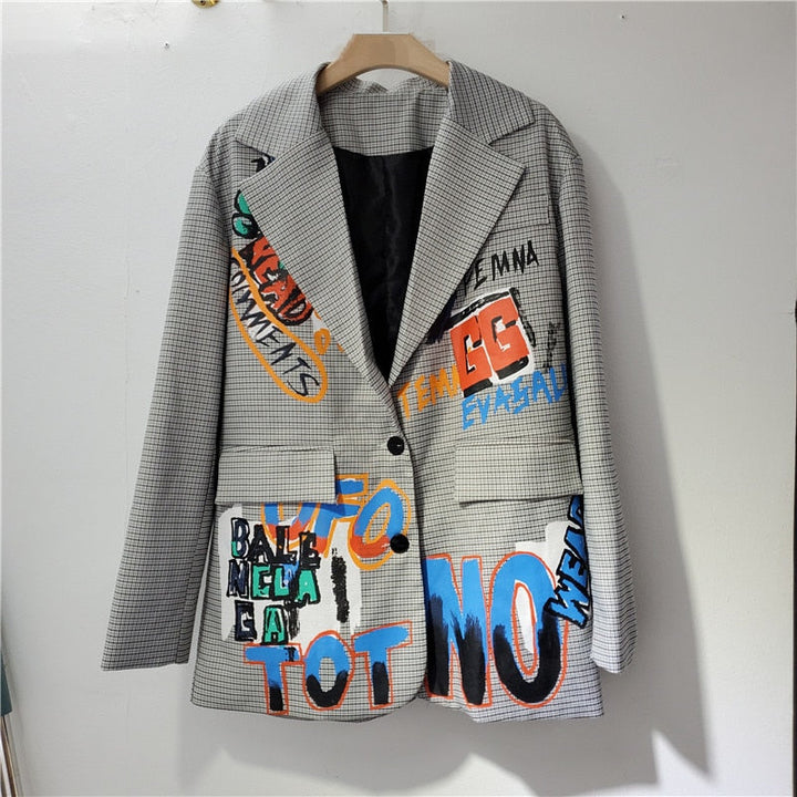 Blazer with Print and Pocket - Luna