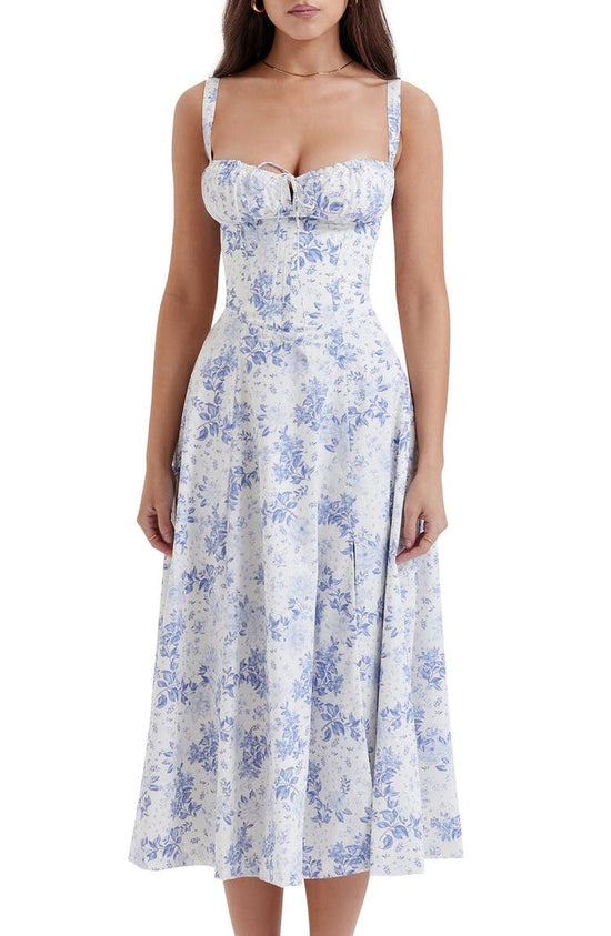 Floral Waist-Shaping Dress