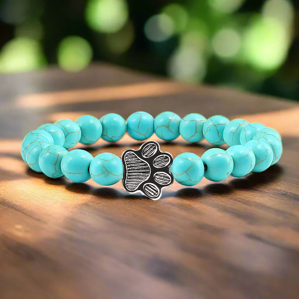 Knotted Paw Bracelet – Natural Stone Design