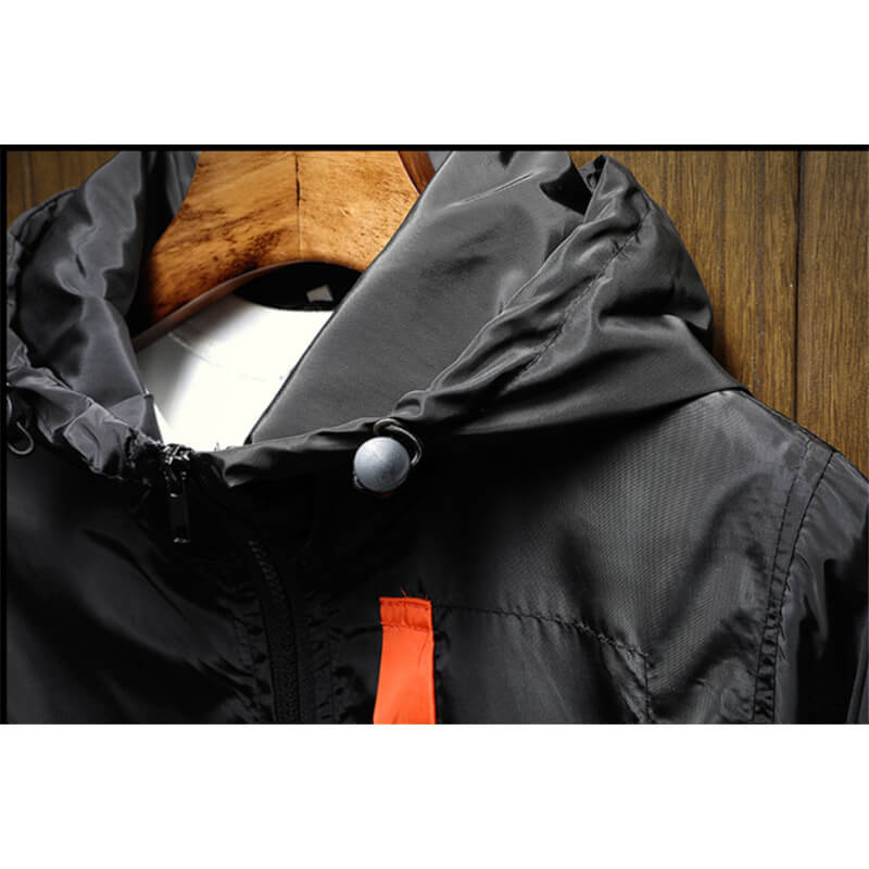 Windbreaker with half-zip and hood – Clarence