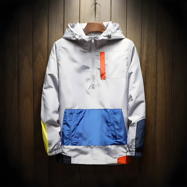 Windbreaker with half-zip and hood – Clarence