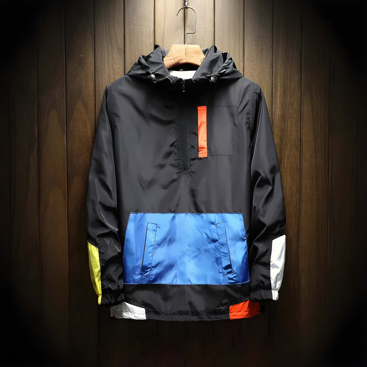Windbreaker with half-zip and hood – Clarence