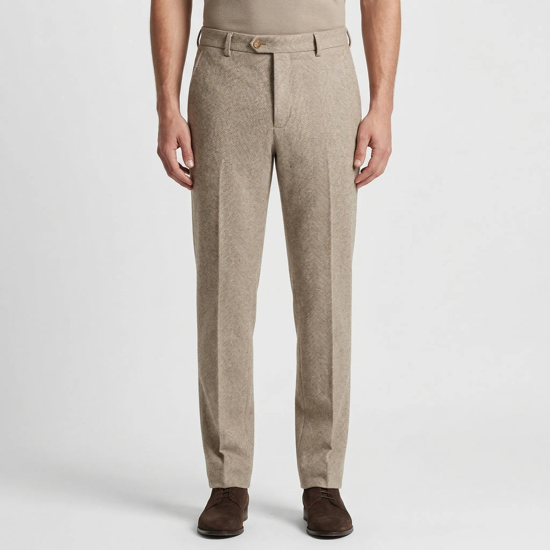 Herringbone Slim-Cut Pants - Martin