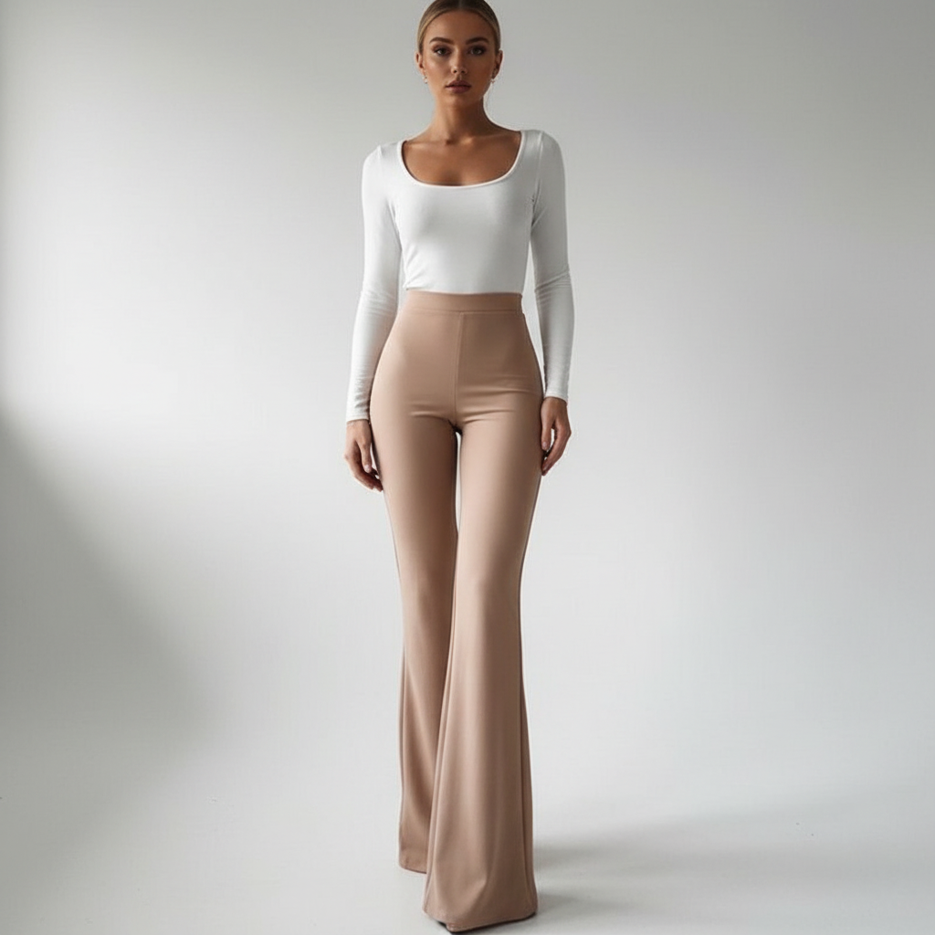 High-Waisted Flared Pants - Annika