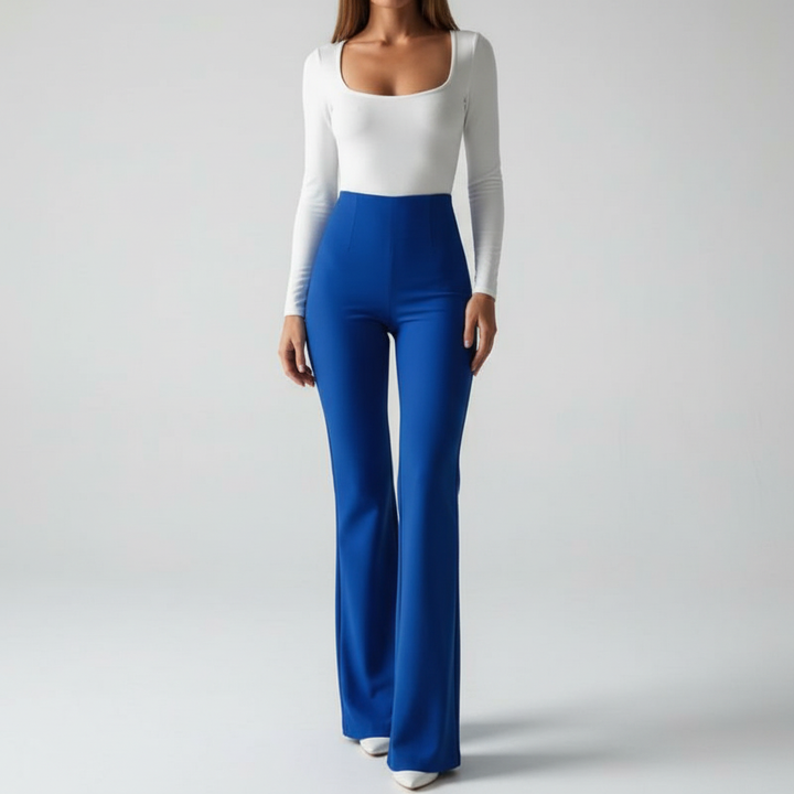 High-Waisted Flared Pants - Annika